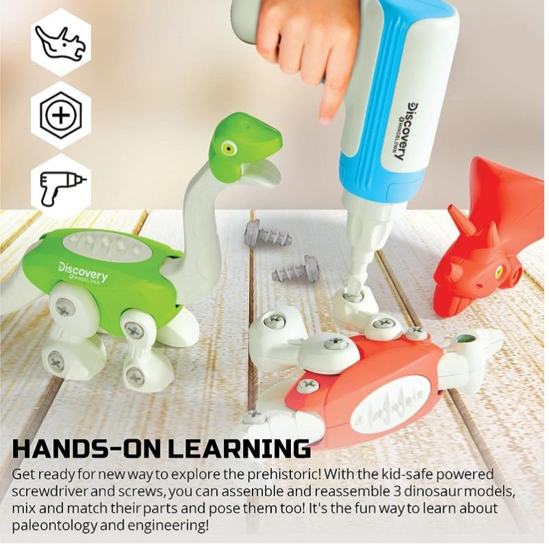 ديسكوفري مايندبلون - مجموعة بناء الديناصورات 90 قطعة