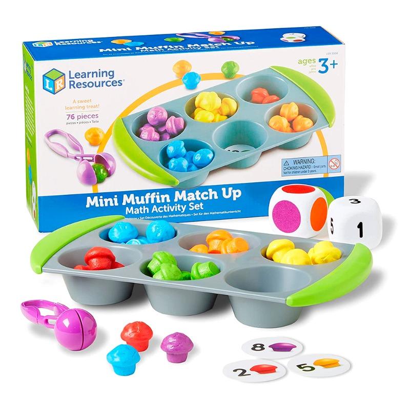 Learning Resources - Mini Muffin Match Up Counting Toy Set - 76Pcs