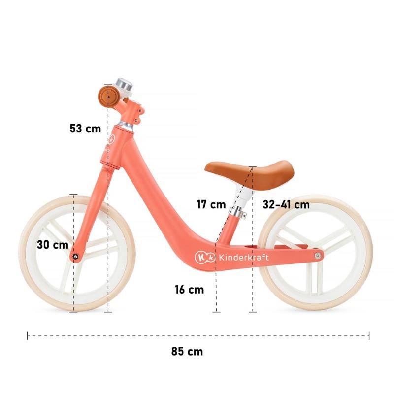 Kinderkraft Fly Plus Balance Bike Magic Coral