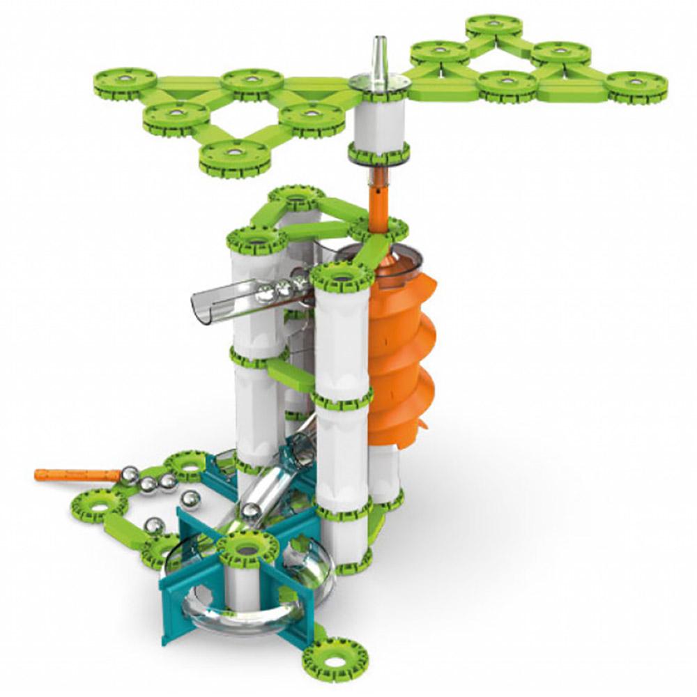 جيوماج - مجموعة بناء مضمار السباق للسيارات بالجاذبية - 183 قطعة