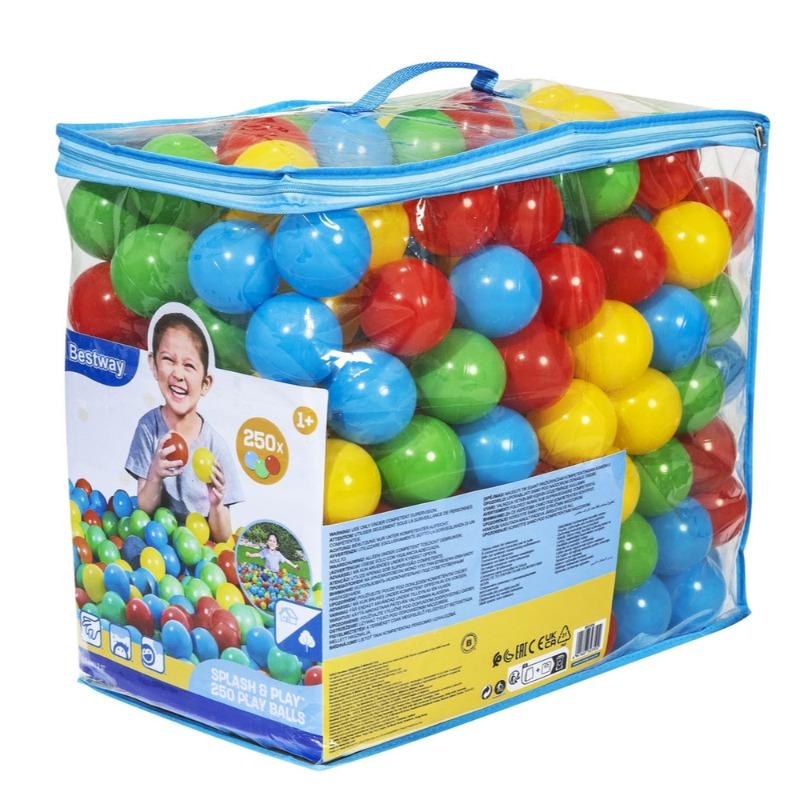 Bestway Small Plastic Multicolored Play Balls - 250 Pcs