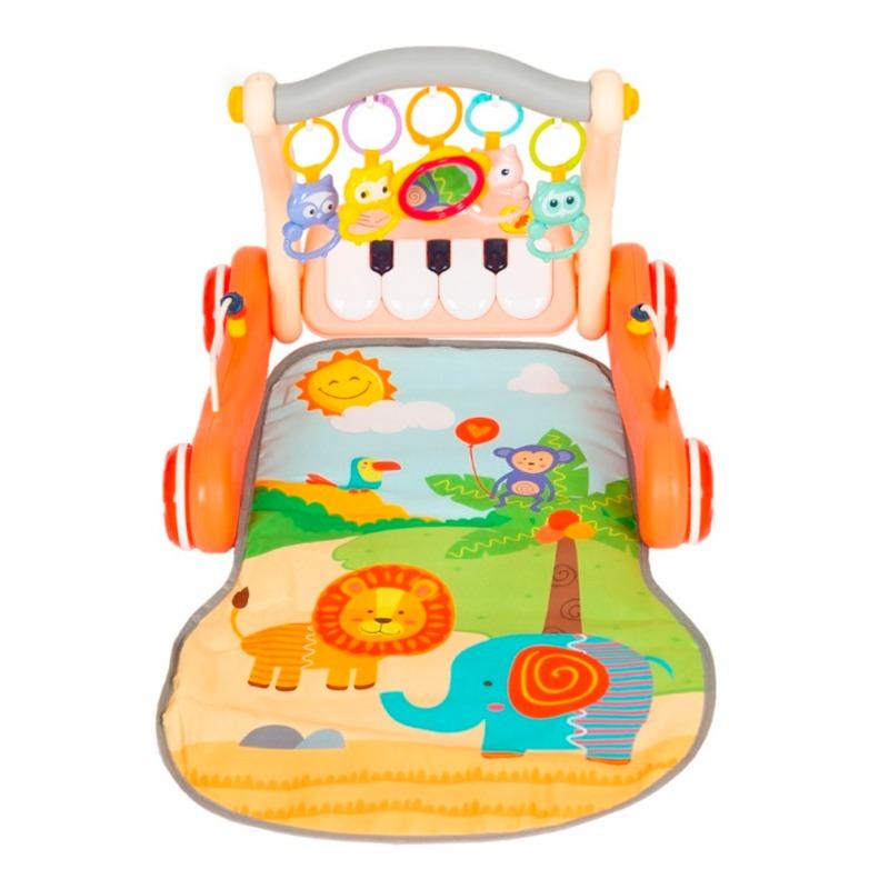 هوانجر - 2 في 1 مشاية وبساط مع بيانو موسيقي للأطفال