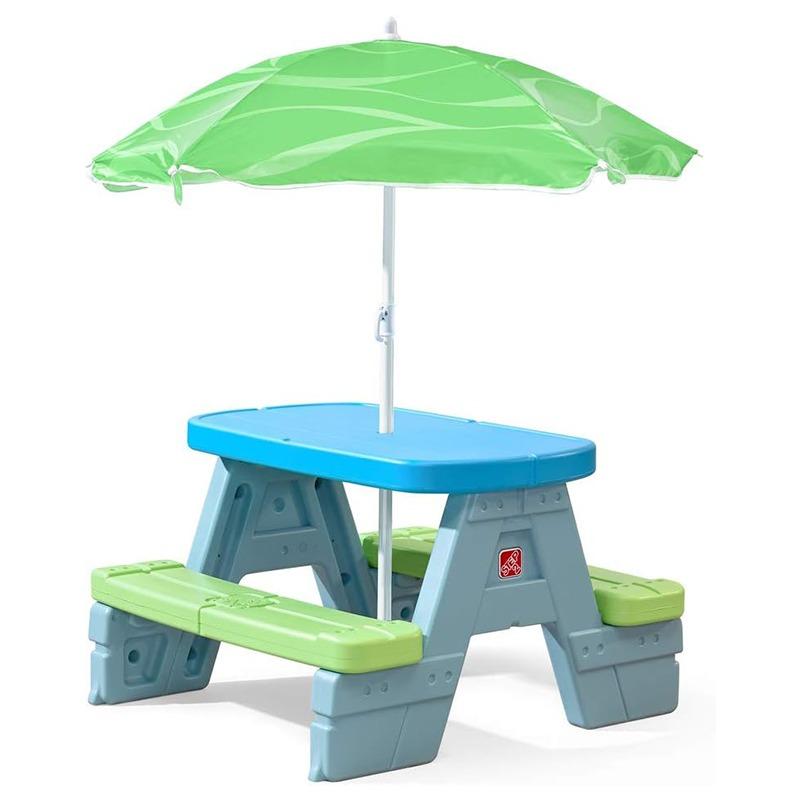 Step2 Sun & Shade Picnic Table With Umbrella - Kraft Carton