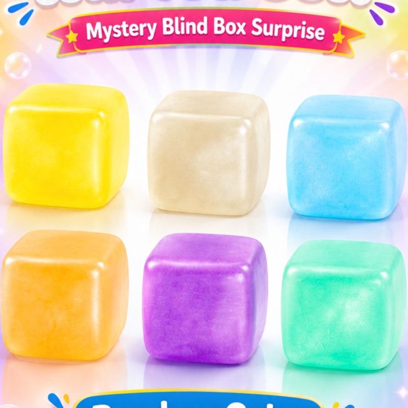 Squishy Bun Pearlescent Glue Cube 6cm – Assorted Colors