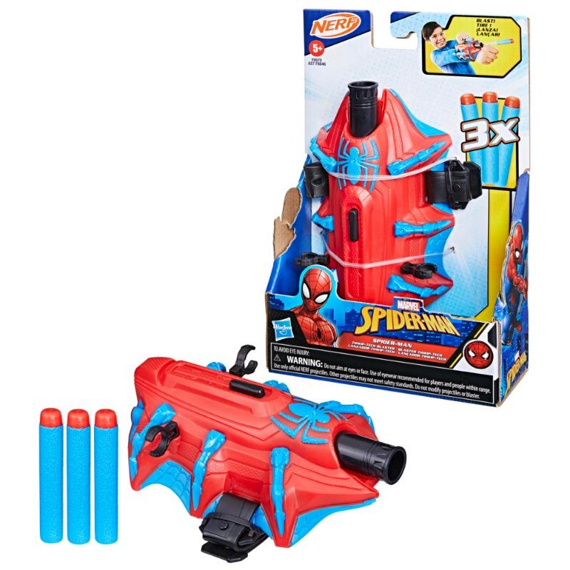 Nerf Marvel Spider-Man Thread Tash Blaster Gun with 3 Darts