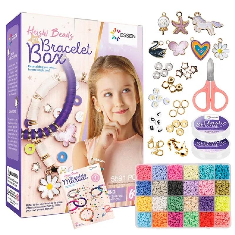 Essen Clay Beads Bracelet Jewellery Making DIY Kit - 5591 Pcs