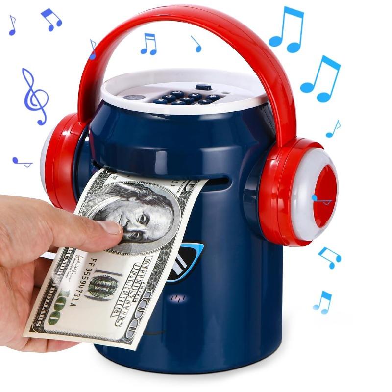 جهاز الصراف الآلي الذكي ببصمة الإصبع لون أسود