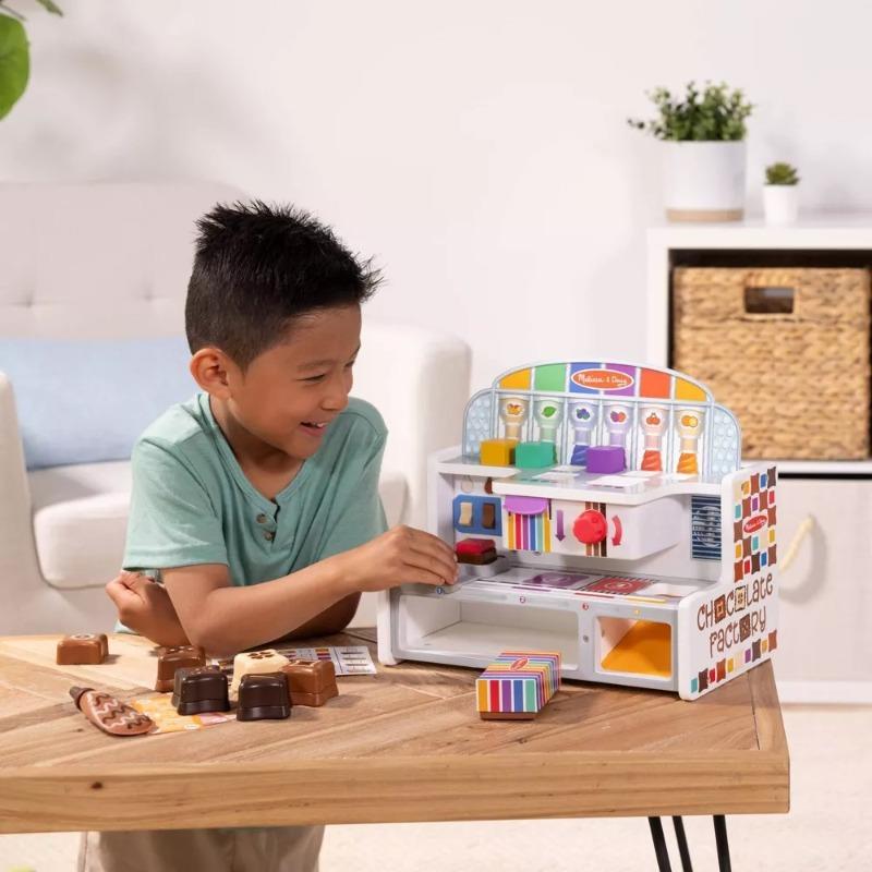 Melissa & Doug Wooden Chocolate Factory Pretend Play Set