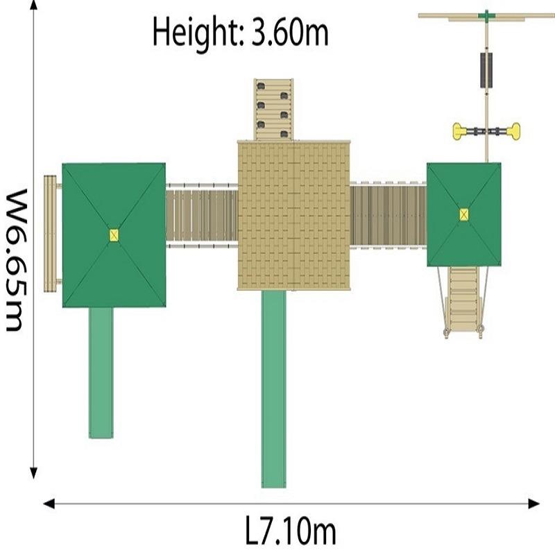 Plum Wildebeest Large Wooden Play Centre