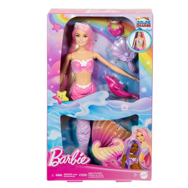 Barbie Malibu Mermaid Doll with Pink Hair and Dolphin