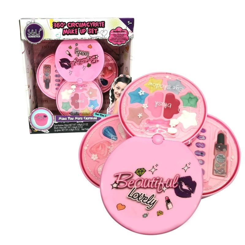 اشتري 1 واحصل على 1 مجانا سباركل آند جليتر - مجموعة أدوات مكياج شكل دائري + مجموعة تجميل والعناية بالأظافر