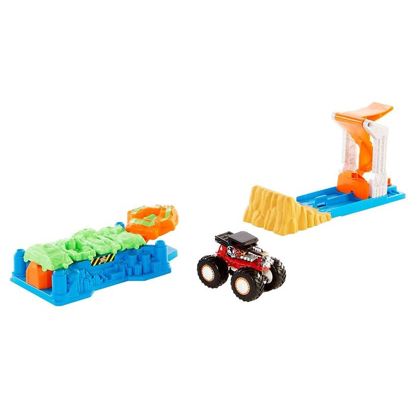 Hot Wheels Monster Trucks Launch And Bash Playset