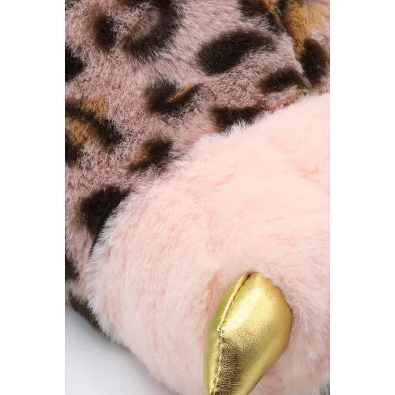 تويجي - سليبر بتصميم ليوبارد لون وردي مقاس 39-40