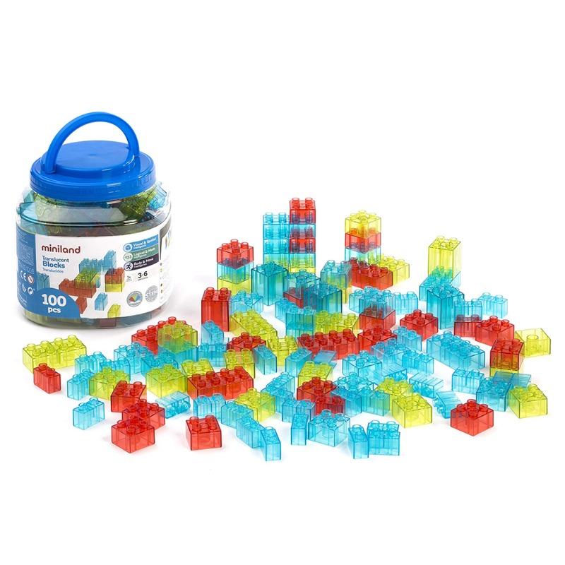 Miniland Translucent Blocks - 100 Pcs
