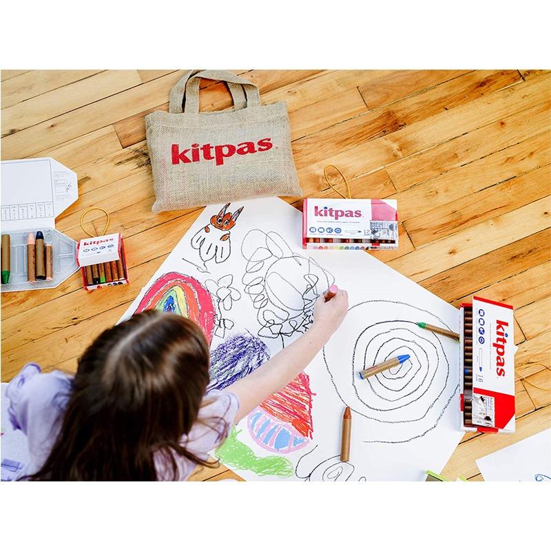 Kitpas Art Crayons Large - 12 Colors