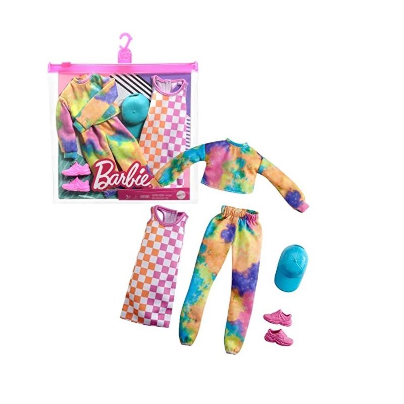 باربي - مجموعة أزياء دمى باربي قطعتين - متعددة الأشكال