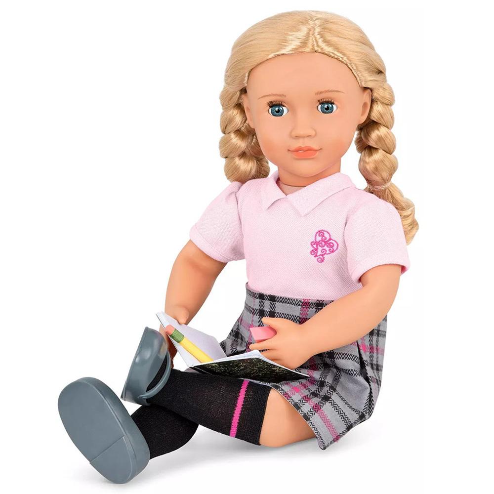 Our Generation Deluxe School Girl Doll Hally With Book