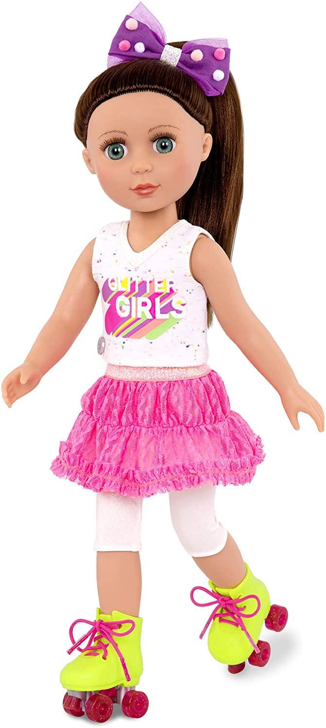 جليتر جيرلز - ملابس التزلج على الجليد للدمى 14 إنش