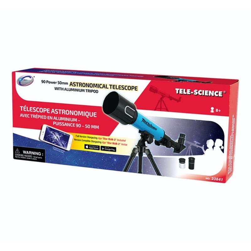 تيلي سابنس - تلسكوب أرضي مع حامل ثلاثي 50 ملم