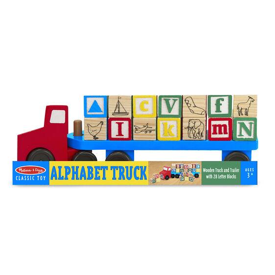 Melissa and Doug Alphabet Blocks Wooden Truck