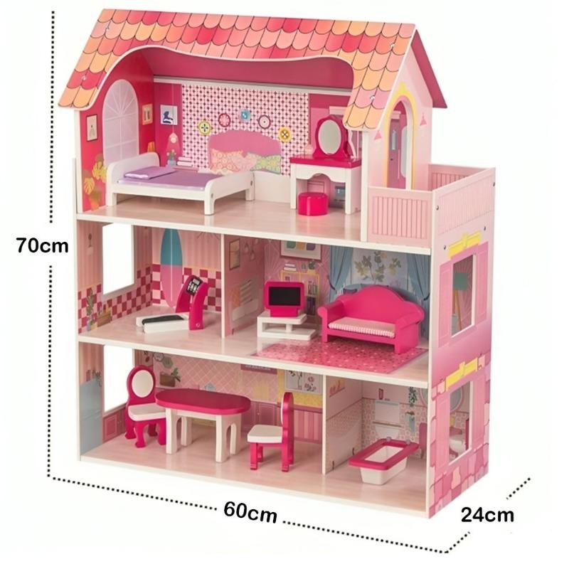 Kidland Big Wooden Dolls House Playset