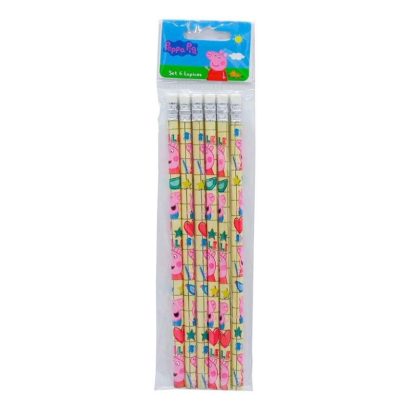 Peppa Pig Pencils Set - 6 Pieces