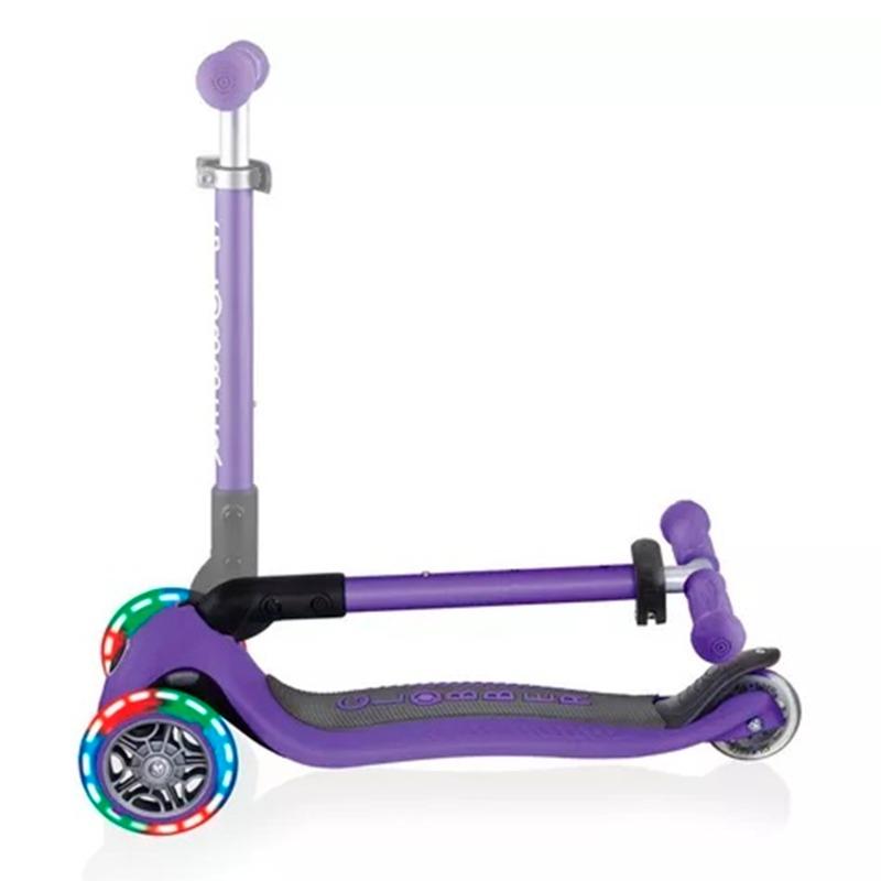 Globber Junior Foldable Lights Violet