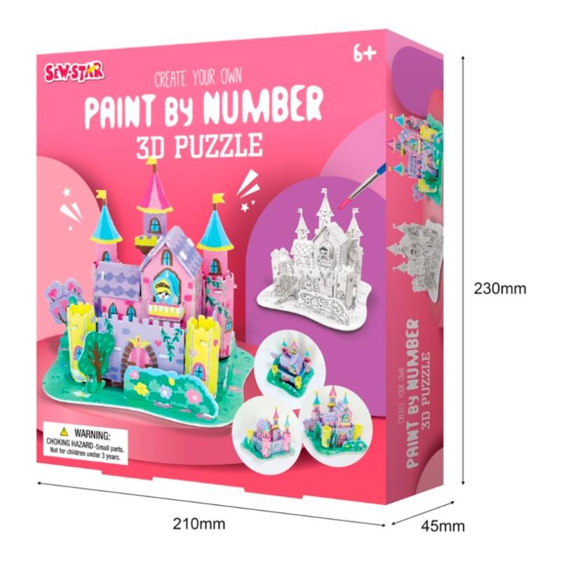 Sew Star Paint By Number 3D puzzle - Castle