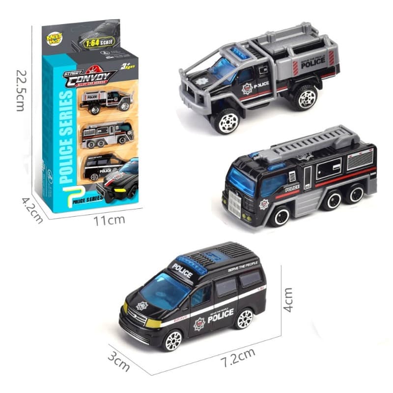 Meet Hot Street Convoy Alloy Police Cars - Multishapes