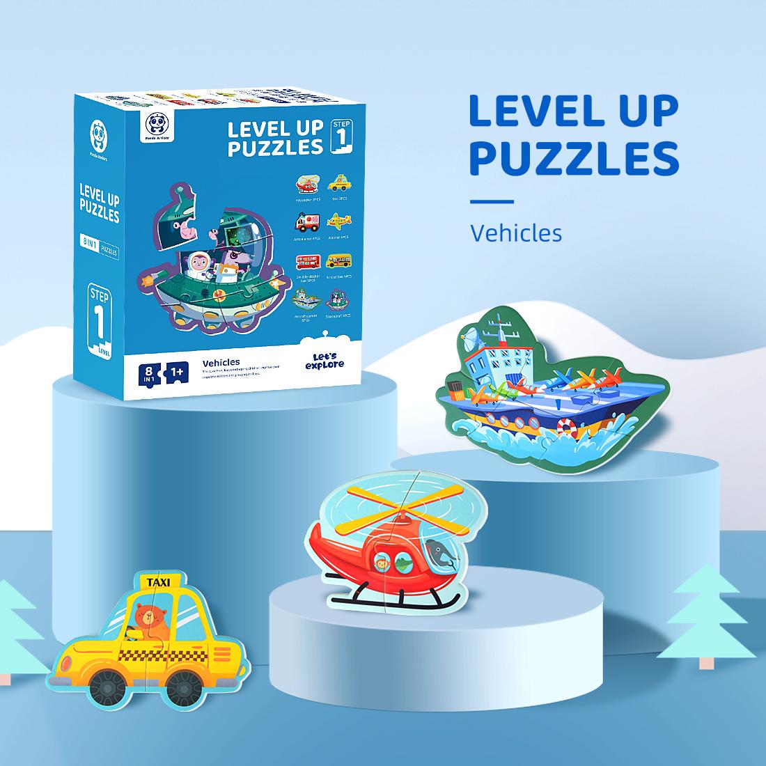 Level Up Puzzles Step 1- Vehicles 8 In 1