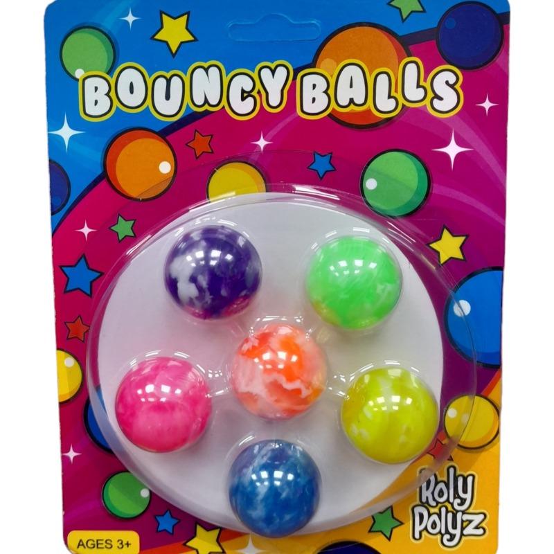 JOHN TOY RB Bouncy Balls 6 Balls Assorted Colors