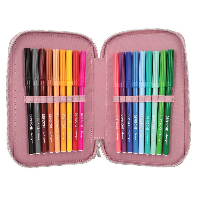 TOPModel Triple Pencil Case Glitter Queen