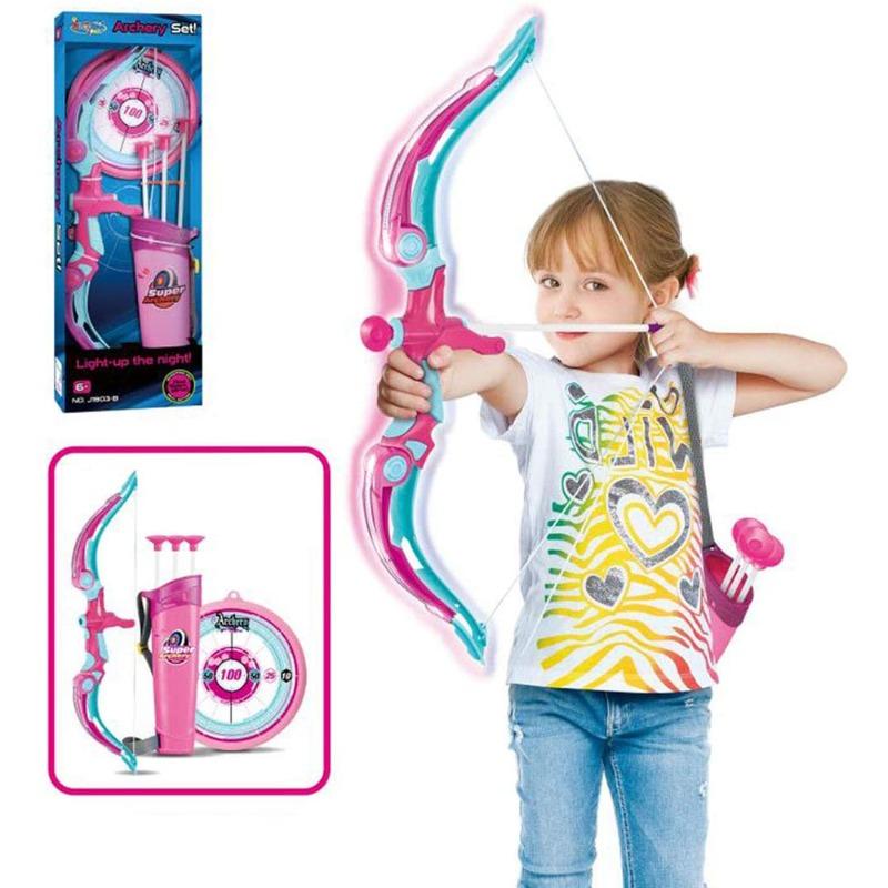 لعبة القوس والأسهم للرماية - لون وردي