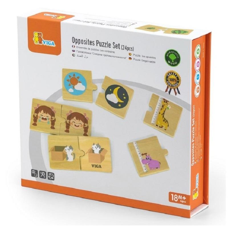 VIGA Opposites Puzzle Set