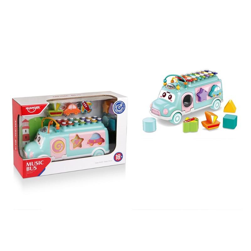 Huanger - Baby Toys Music Bus with Blocks