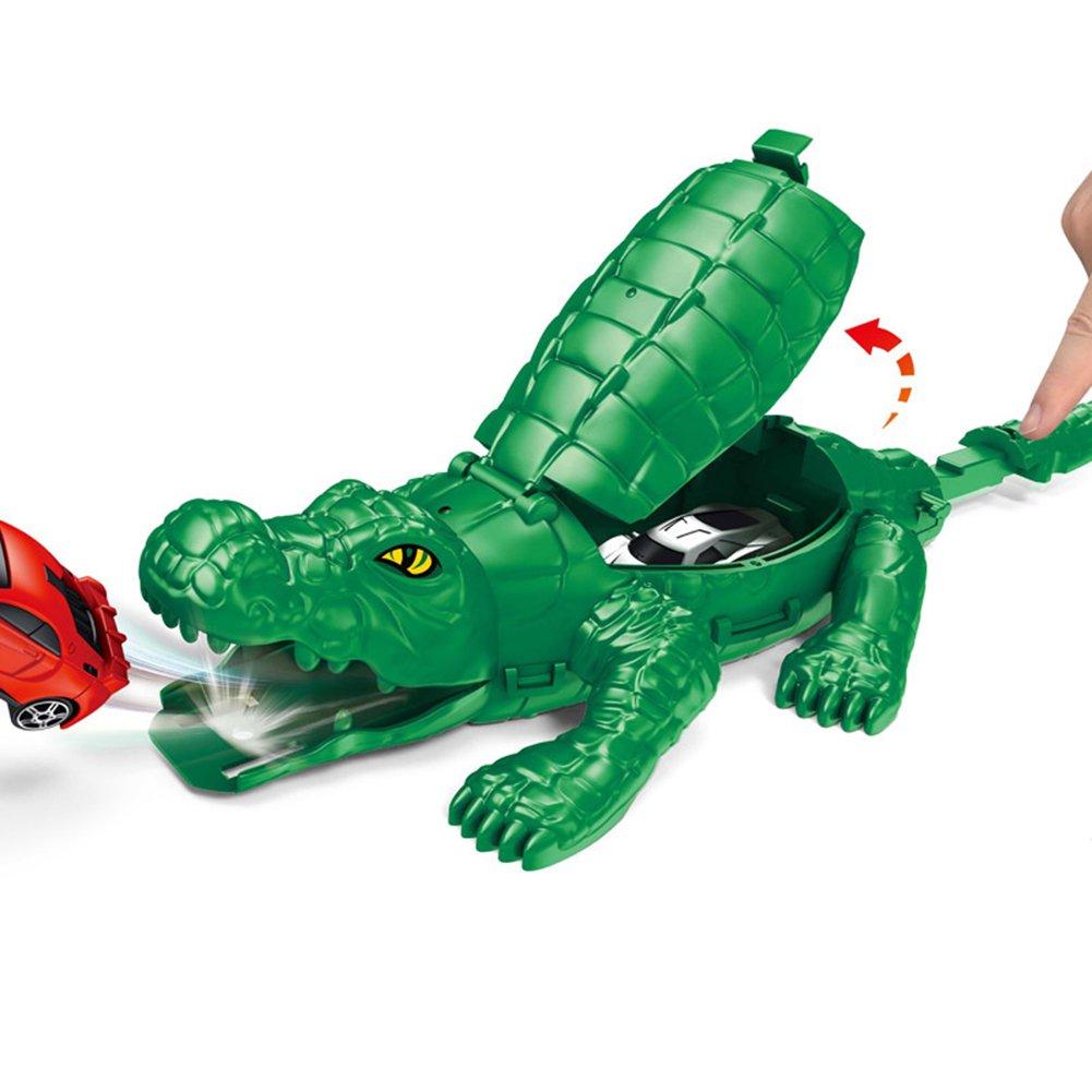 مجموعة لعب التمساح قاذف السيارات