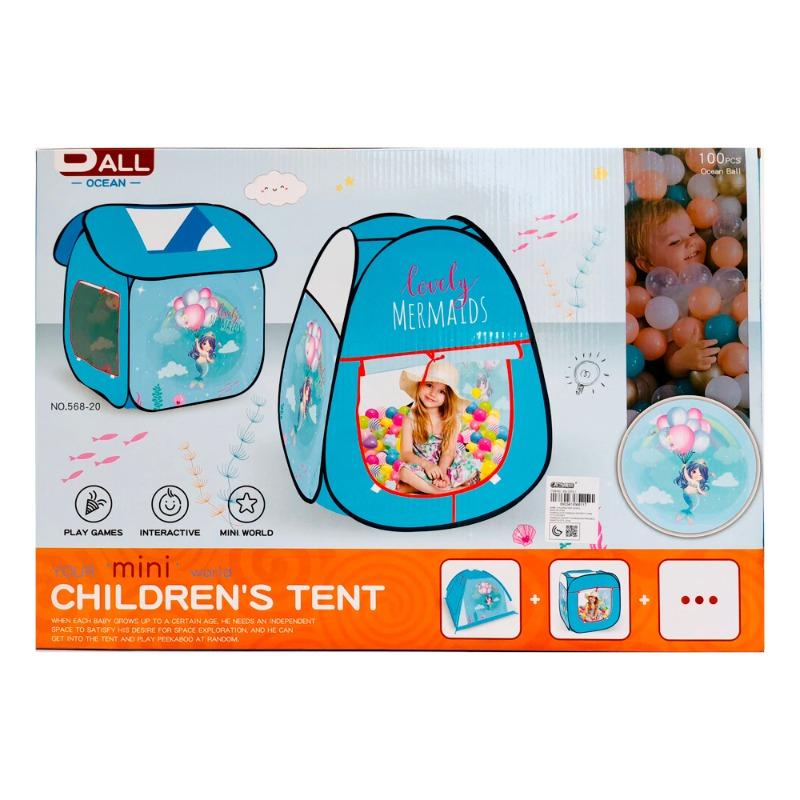 Disney Childrens ٍSpace Square Tent With 100 Balls