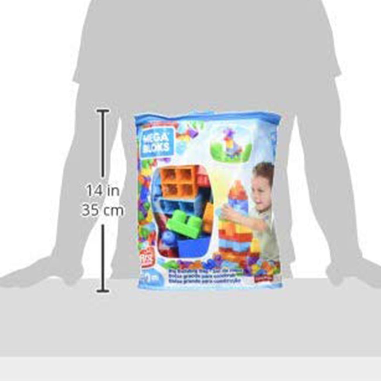 Mega Blocks Big Building Bag 60 Pieces - Blue