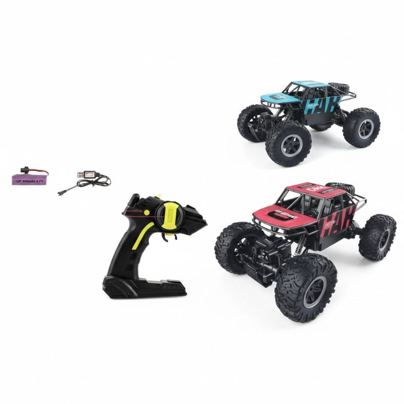 سيارة تسلق دفع رباعي بهيكل معدني مكشوف بالتحكم عن بعد