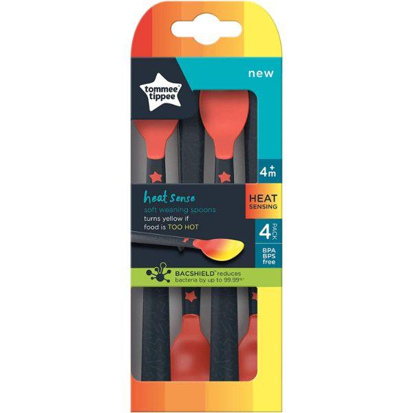 Tommee Tippee - Heat Sense Soft Weaning Spoon (Pack of 4)