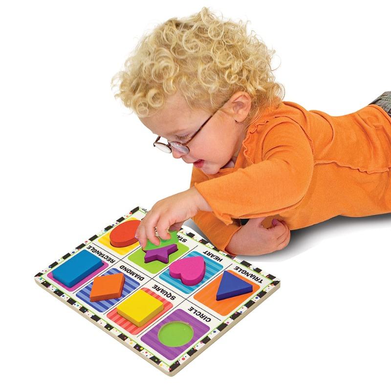 Melissa And Doug Shapes Chunky Puzzle - 8 Pieces