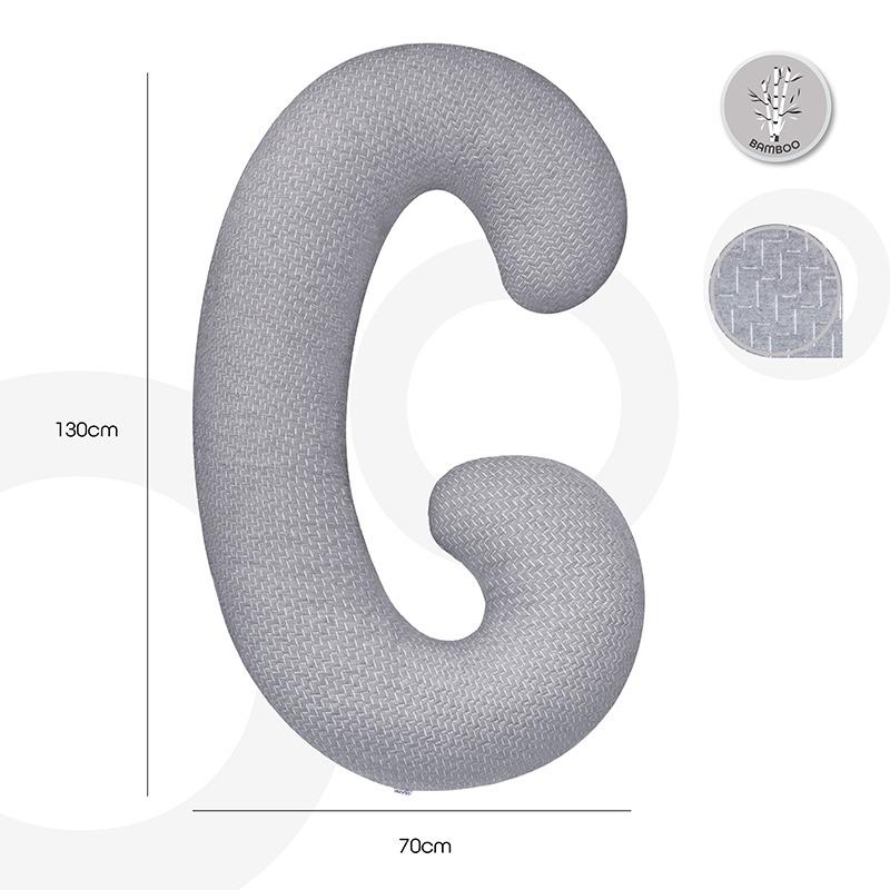 Moon - Bamboo Maternity Pillow Grey