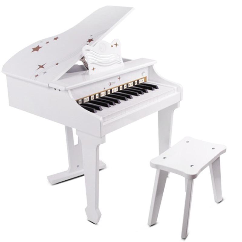 Classic World Wooden Grand Piano White