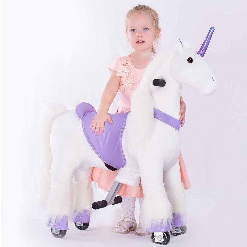 Tobys Ponycycle Rideamal Ride on - Purple Unicorn