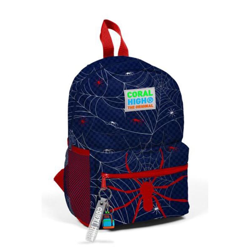 تيني تيست حقيبة ظهر صغيرة ة بنقشة عنكبوت أزرق/ أحمر