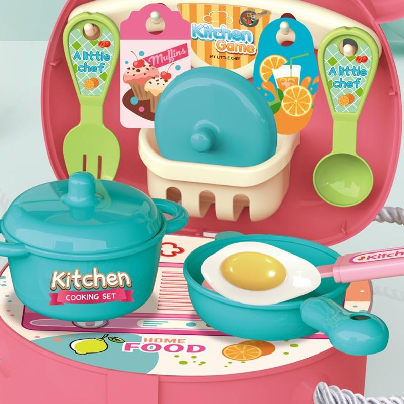 كيكيبيبي - حقيبة ظهر للمطبخ - 24 قطعة - وردي