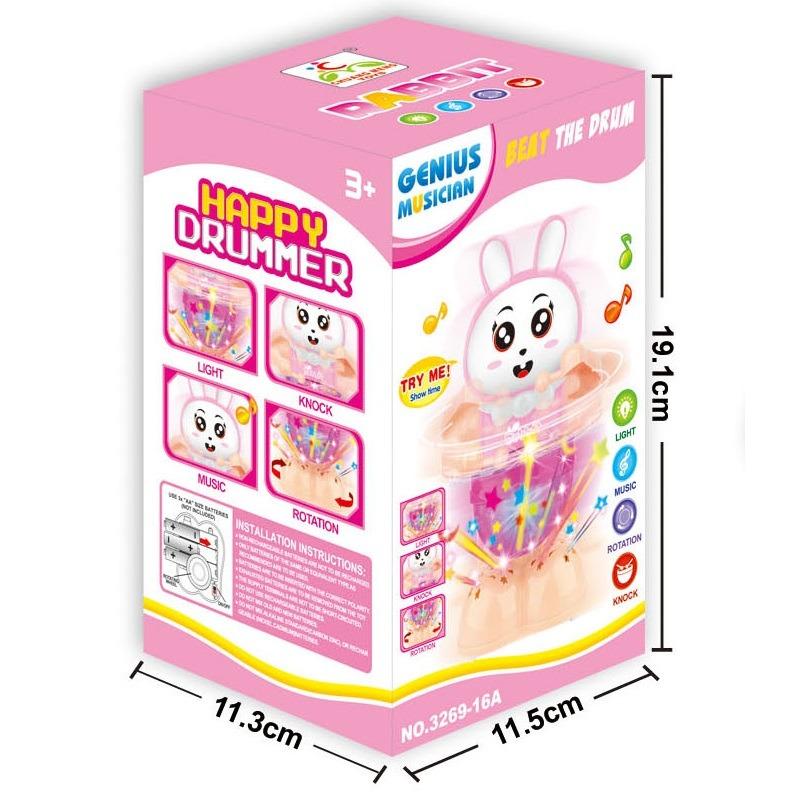 Happy Drummer Rabbit Toy