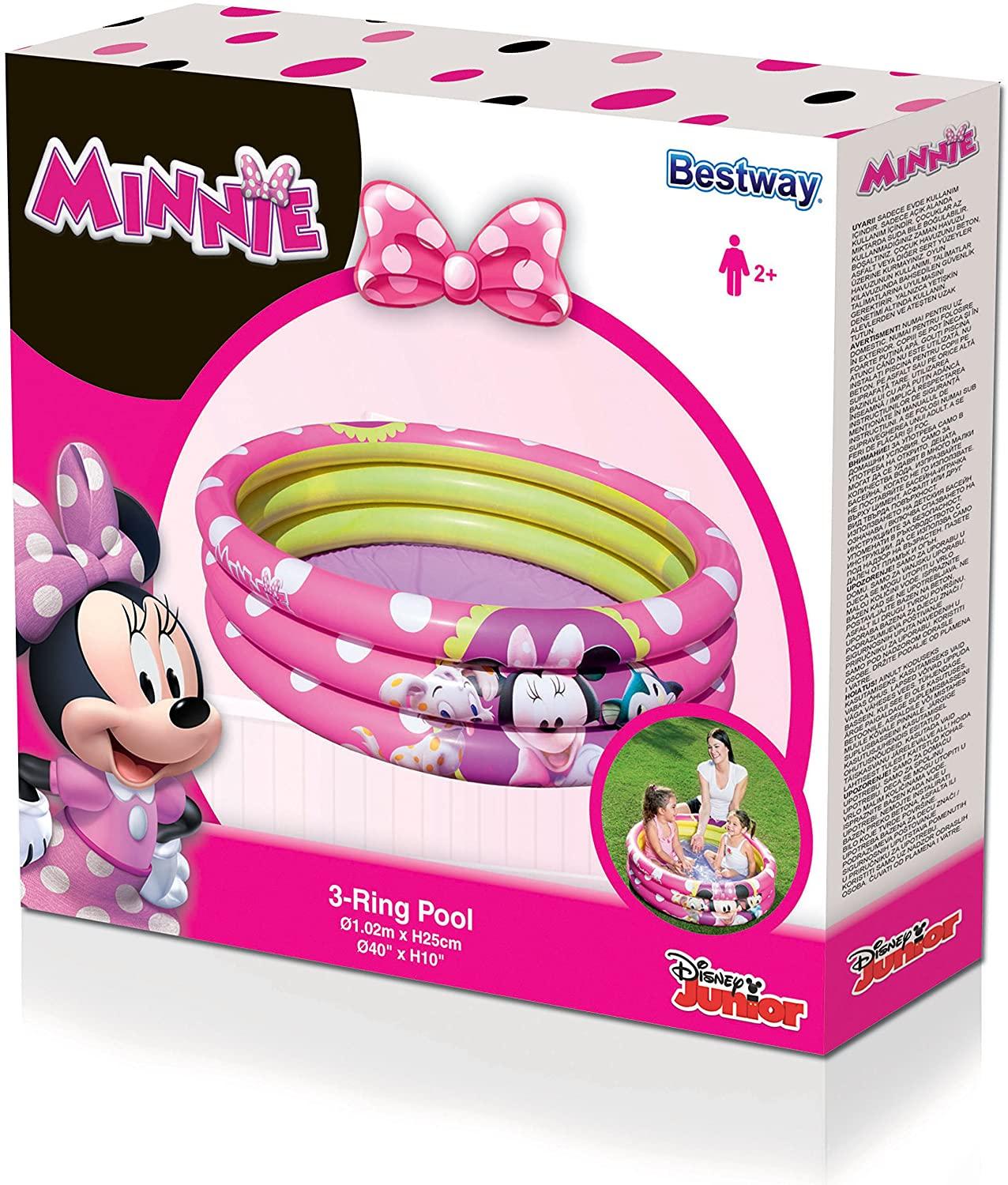 بيست واي - مسبح ميني ماوس قابل للنفخ مع 3 حلقات