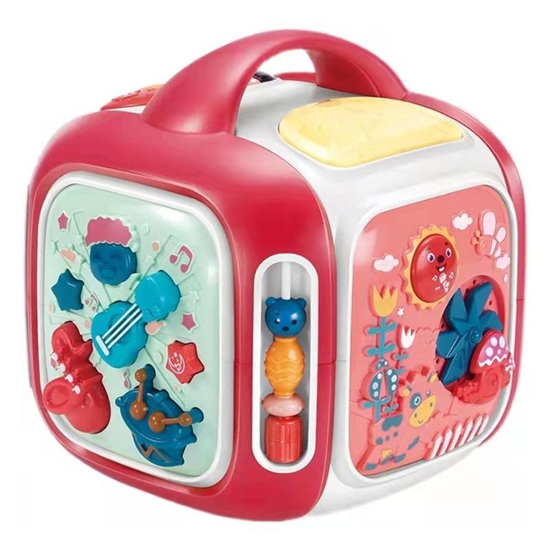 مكعب نشاط الأطفال التفاعلي لون وردي