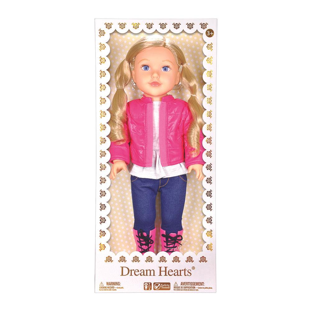 Dream Hearts Soft Doll Caucasian - Pink Coat
